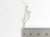 Bow and Arrow sterling silver charm .925 Archery Archer charms side view