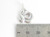 Coiled Snake 2D sterling silver charm .925 Snakes charms side view