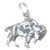 Buffalo sterling silver charm .925 Buffalos Bison charms
