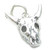Cow Skull sterling silver charm .925 x 1 Cows Skulls charms