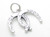 Double Horshoe sterling silver charm .925 Wedding Horse Shoes charms additional view