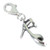 High Heel Shoe sterling silver charm .925 x 1 Shoes Charms MS54-983-130