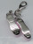 Pink shoes sterling silver enamel charm with clip link .925 THG80058 size example