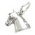 Horse Head 2D sterling silver charm .925 horses charms