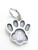 Paw print sterling silver charm .925 x 1 Cats Dogs Paws Prints charms