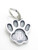 Paw print sterling silver charm .925 Cats Dogs Paws Prints charms additional view