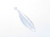 Feather 3d sterling silver charm pendant .925 Feathers Charms additional view