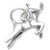 Reindeer sterling silver charm .925 x1 Rudolph Reindeers Rein Deer charms