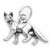 Fox sterling silver charm .925 Foxes charms