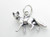 Fox sterling silver charm .925 Foxes charms alternate view