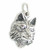 Wolf Face sterling silver charm .925 x 1 Wolves Wolfs Head charms