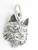 Wolf Face sterling silver charm .925 x 1 Wolves Wolfs Head charms