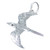 Flying Bird sterling silver charm .925 Birds charms