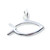 Christian Fish sterling silver charm .925 x 1 Holy Fishes charms