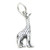 Giraffe sterling silver charm .925 x1 Giraffes Giraf Jiraf Girraff charms