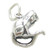 Tamarin Monkey sterling silver charm .925 x 1 Monkeys and Tamarins charms