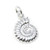 Ammonite 2D sterling silver charm .925 x 1 Ammonites Fossils charms