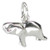Asian Elephant sterling silver charm .925 Elephants charms