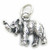 Indian Elephant sterling silver charm .925 Elephants charms