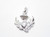 Thistle sterling silver charm .925 x 1 Thistles & Scottish charms image 6