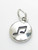 Music Note sterling silver charm .925 x 1 Musician Notes charms A1 additional view