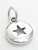 Star sterling silver charm .925 Domed disc with cut out star additional view