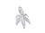 Cannabis Leaf SMALL sterling silver charm .925 x 1 Drugs Leaves charms additional view