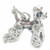 Poodle sterling silver charm .925 Poodles Dog Dogs charms A