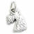 Dog Head sterling silver charm .925 x 1 Dogs Heads charms