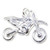 Motorbike Scrambler sterling silver charm pendant .925 x 1 Motorsports