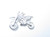 Motorbike Scrambler sterling silver charm pendant .925 Motorsports detail