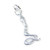 Snake 2D sterling silver charm .925 x 1 Snakes and Serpents charms