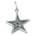Double star sterling silver charm .925 x 1 Stars charms