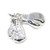 Pair of Boxing Gloves sterling silver charm pendant .925 x 1 Boxers