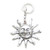 Sun with Face sterling silver charm .925 x 1 sunshine weather charms