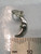 Quarter moon sterling silver charm .925 Moons Crescent charms size example