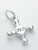Cold Hot Tap sterling silver charm .925 x 1 spigot or faucet taps charms side view