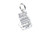 Cash Register Till sterling silver charm .925 x 1 Tills charms side view