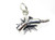 Firework Banger sterling silver charm .925 x 1 Fireworks charms additional view