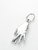 Crossed Fingers sterling silver charm .925 x 1 Good Luck Lucky charms