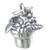 Pot Plant Flower sterling silver charm .925 x 1 Plants Flowers charms