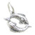 Pisces Fish sterling silver charm .925 x 1 Zodiac Fishes Fishy charms