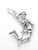 Skeleton sterling silver charm .925 x 1 Halloween Skeletons charms A1 additional view