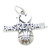 I Love Basketball sterling silver charm .925 x 1 Basket Ball charms