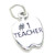 Number 1 Teacher Apple sterling silver charm .925 Teaching charms
