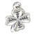 4 leaf clover sterling silver charm .925 x 1 Lucky shamrocks charms