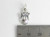 I Dig Volleyball sterling silver charm .925 Volley Ball Sport charms side view