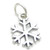 Snowflake sterling silver charm .925 Snow Flake Weather Christmas charms