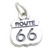 Route 66 road sign sterling silver charm .925 USA America Road Trips