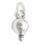 Light Bulb small sterling silver charm .925 x1 Lighting Bulbs Idea charms